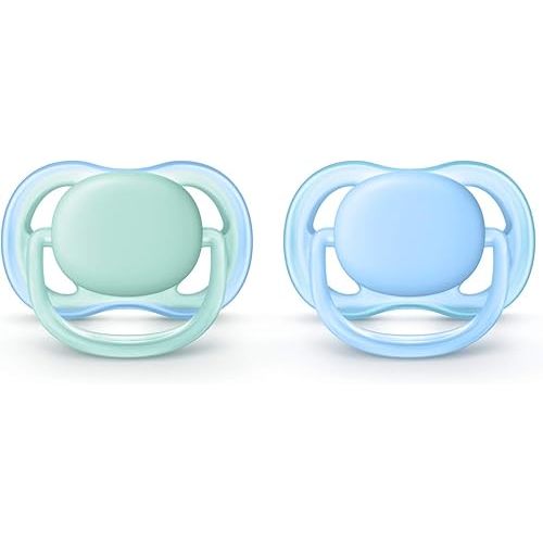 Philips Avent Ultra Air Pacifier, 0-6 months, blue/green, 2 pack, SCF244/20