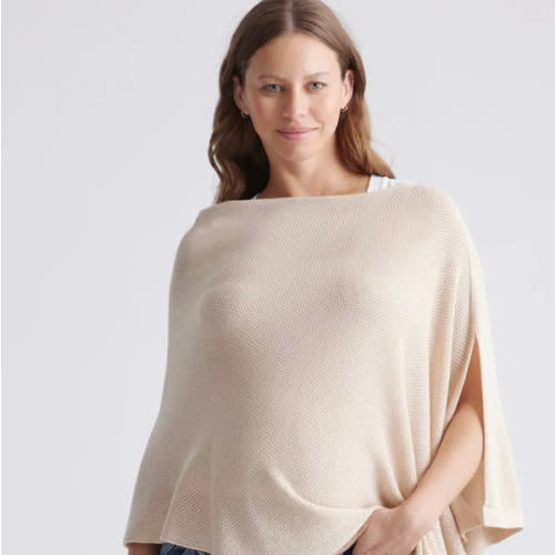 Lightweight Cotton Cashmere Nursing Shawl