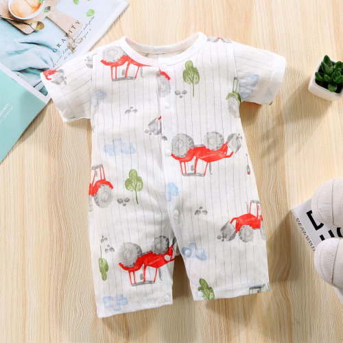 Ovbmpzd Comfy Baby Romper Girl Red Cotton Funny Short Sleeve Animal Buttons Onesie Baby Boy Onesies Newborn 2 Months