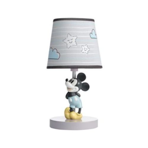 Disney Baby Moonlight Mickey Mouse Lamp with Shade & Bulb - Gray