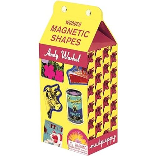 Mudpuppy Andy Warhol Wooden Magnetic Shapes