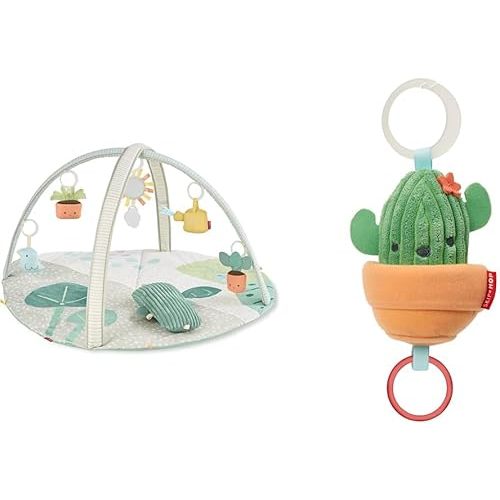 Skip Hop Baby Play Gym Garden Oasis Green Multi and Stroller Toy Farmstand Grow & Play Jitter Cactus Bundle