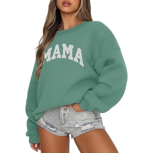 LOMON Crewneck Sweatshirt for Women Casual Oversized Pullover Hoodies Long Sleeve Fleece Tops Sweater