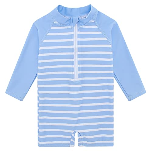 uideazone Baby Toddler Boys Zipper Rash Guard Swimsuit UPF 50+ One Piece Beach Swimwear Bathing Suits 3-36 Months