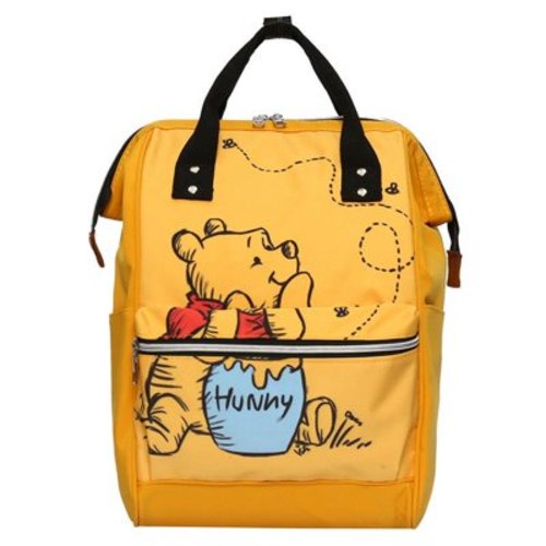 New Winnie The Pooh Diaper Bag Backpack Cartoon Cute Mother Bag Large Capacity Lightweight Travel Mommy Bag