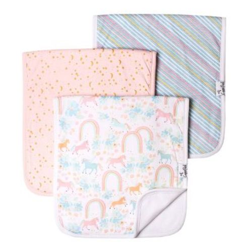 Copper Pearl Burp Cloths - Zara - 3pc