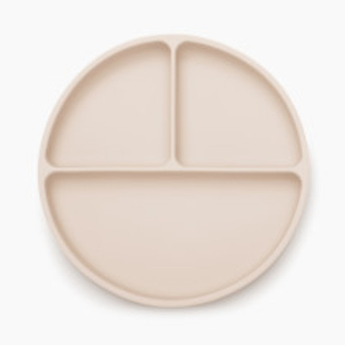 AEIOU Suction Divided Plate - Oat Milk