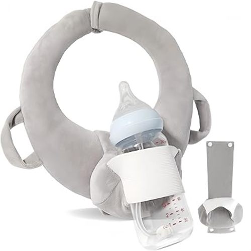 Baby Bottle Holder Hands Free，Bottle Holder for Baby Self Feeding，Adjustable Angle Bottle Propper for Infants Detachable Separation Breastfeeding Pillows Support