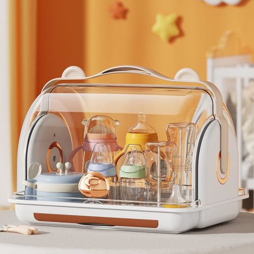 YOGYG Bottle Drying Rack Baby Bottle Drying Rack Vertical Baby Bottle Drying Rack Bottle Dryer Rack Baby Things for Newborn Large Capacity (Brown)