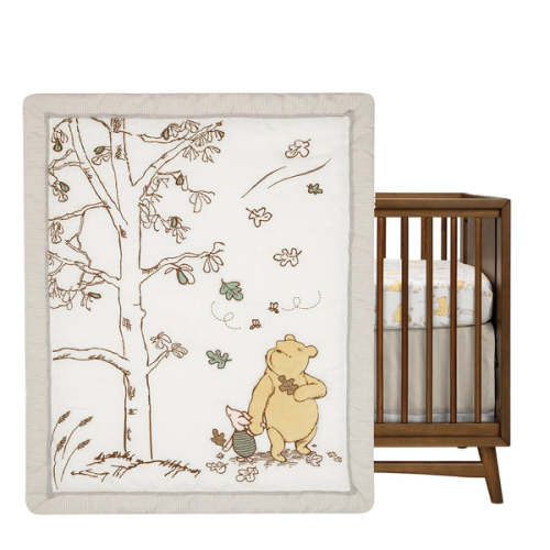 Storytime Pooh 3 Piece Crib Bedding | Shop 3 Piece Pooh Crib Bedding Set - Lamb & Ivy