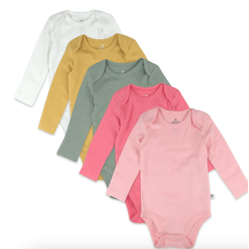 5-Pack Organic Cotton Long Sleeve Bodysuits | Honest Baby Clothing
