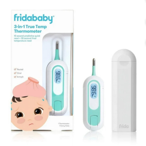 Frida Baby 3-in-1 Rectal, Underarm & Oral Thermometer for Kids, Digital Baby Thermometer for Infants, Toddlers, & Kids