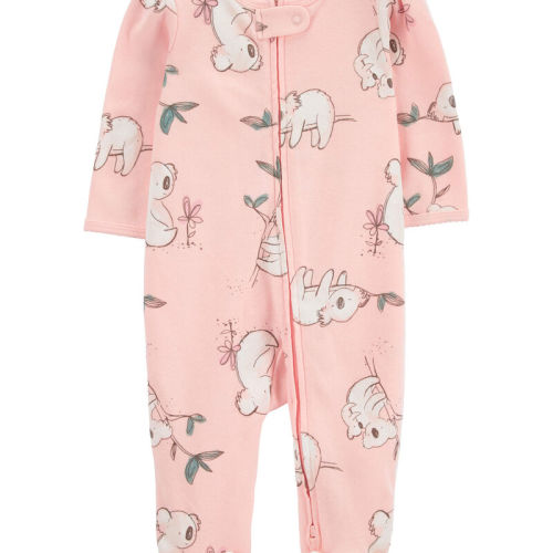 Pink Baby Koala 2-Way Zip Cotton Sleep & Play | carters.com