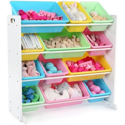 Humble Crew, White/Pastel Kids' Toy Storage Organizer
