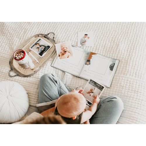 Lucy Darling Baby Memory Book – Celestial Skies | Luxury Baby First Year Book & Photo Album | Gender Neutral Keepsake Journal for Milestones, Memories & Photos | Thoughtful Pregnancy Gift