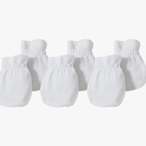Burt's Bees Baby Baby Girls' Mittens, No-Scratch Mitts, 100% Organic Cotton, Set of 3