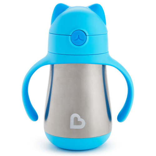 Munchkin Cool Cat™ Stainless Steel Straw Cup - Blue