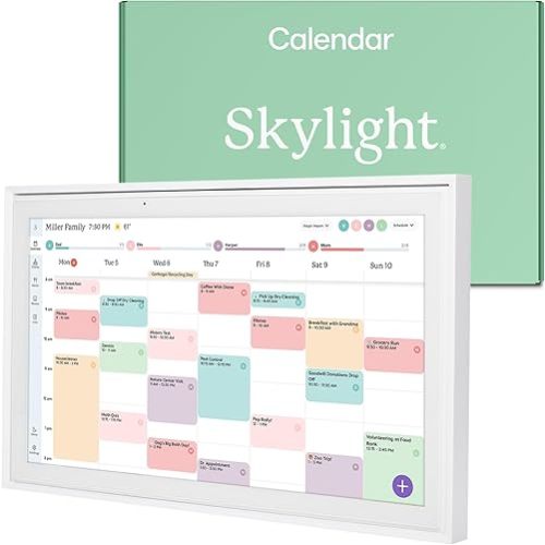 Skylight Calendar: 15-inch Wall Planner Digital Calendar & Chore Chart, Smart Touchscreen Interactive Display for Family Schedules – Wall Mount Included, Great for Organizing Your 2025 Calendar