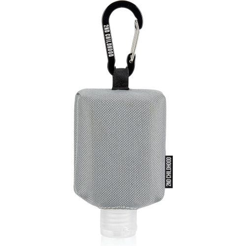 Travel Size Bottle Case, Hand Sanitizer Holder Carrier Bag - Portable Mini Waist Bag for Liquid Storage - Clip On Belt Loop, Backpack and Purse - Includes Empty Flip Cap 2 oz. Reusable Bottle