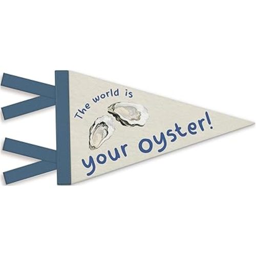 Beach Room Decor,the World Is Your Oyster Felt Banners Flags