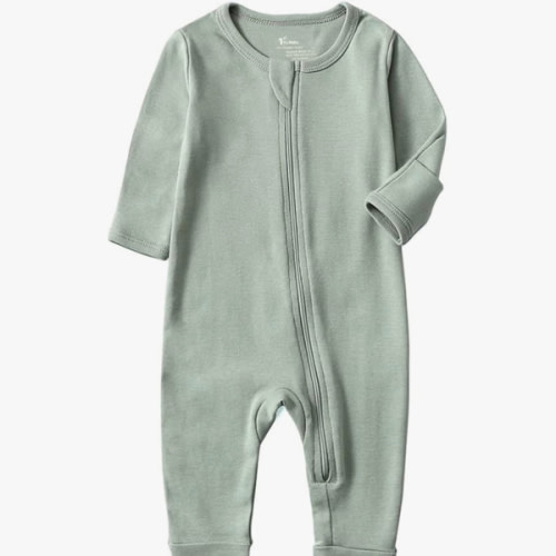 O2 BABY Baby Boys Girls Organic Cotton Zip-Front Sleeper Pajamas, Footed Sleep 'n Play