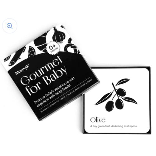 BlueMilk Gourmet for Baby High Contrast Art Cards – Chunky Deli