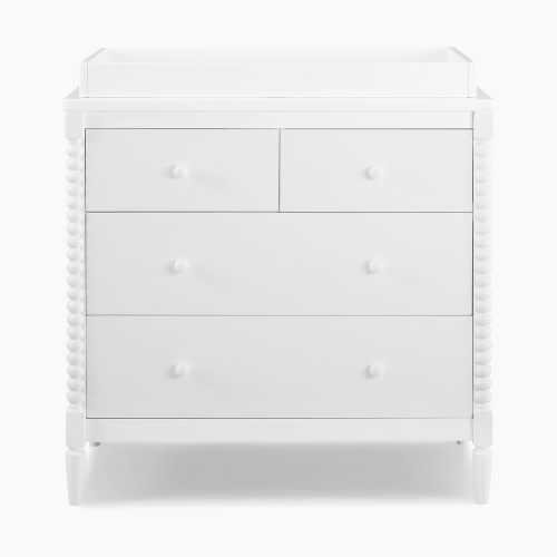 Delta Children Saint 4 Drawer Dresser with Changing Top - Bianca White