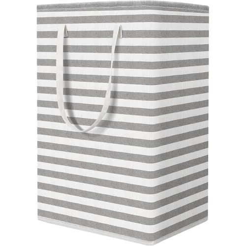 StorageRight Laundry Basket Hamper Large Collapsible Laundry Hamper with Easy Carry Handles，Freestanding Clothes Hampers for Laundry, Bedroom, Dorm, Clothes, Towels, 75L, Grey