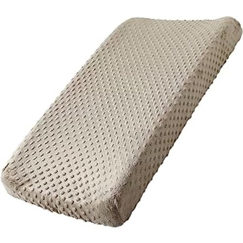 Changing Pad Cover, Soft Minky Dots Changing Table Sheets for Baby Boy and Girl, Diaper Changing Table Cover Fit 32"/34'' x 16" Pad (Tidal Foam)