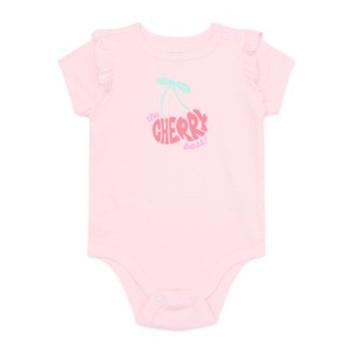 Garanimals Baby Girl Short Inset Ruffle Sleeve Graphic Bodysuit, Sizes 0-24 Months