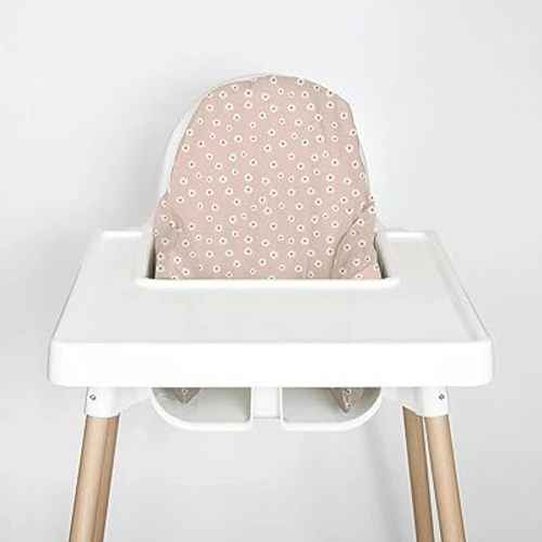 Highchair Cushion Cover for Inflatable Cushion, Compatible for IKEA Antilop Highchair, High Chair Accessories Stain-Proof and Wipeable Cushion Cover (Cushion NOT Included)(Daisy)