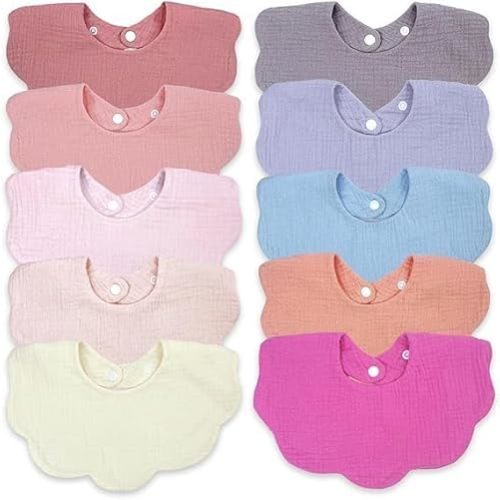 Baby Bibs Muslin Drool Teething Drooling Bibs for Baby Girl Boy Muslin Cotton