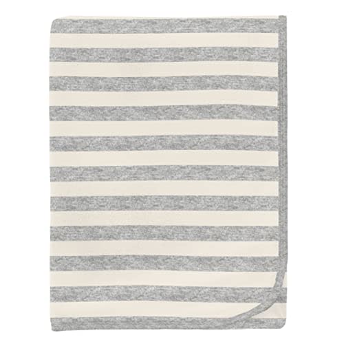KicKee Swaddling Blanket, Made from Luxuriously Soft KicKee Signature Blend Fabric, Buttery Softness for Snuggling Your Baby (Heathered Mist Sweet Stripe - One Size)