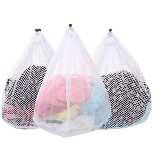 Okaka 3 Pcs Mesh Laundry Bags Washing Machine Mesh Wash Bags Jumbo for College, Dorm and Apartment 28 x 26 inches (3 XXL )