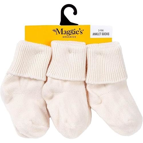 Maggie's Organics Natural Anklet Socks - 3 Pack