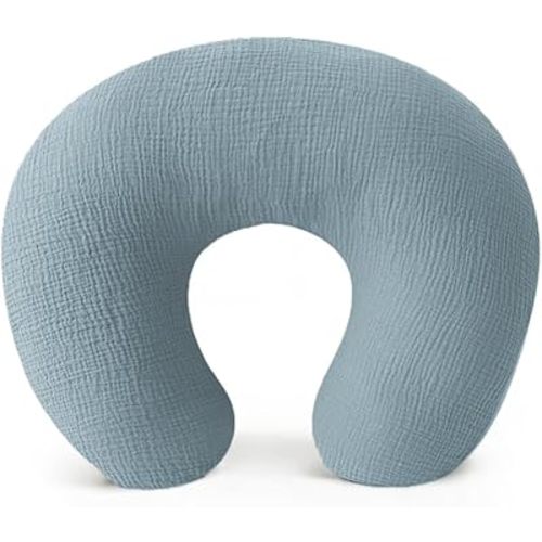 Konssy Muslin Nursing Pillow Covers, 100% Cotton Soft & Adorable Covers for Breastfeeding Pillows, Slipcovers for Newborn Baby Boys & Girls