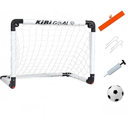 Kids Soccer Goal for Backyard Set, Small Foldable Goals for Toddler, Kids Mini Goals for The Garden/Indoor/Outdoor, 23" x 16"/ 35" x 23"/ 45" x 31" Goal Size, Children Soccer Toy Age 1-11