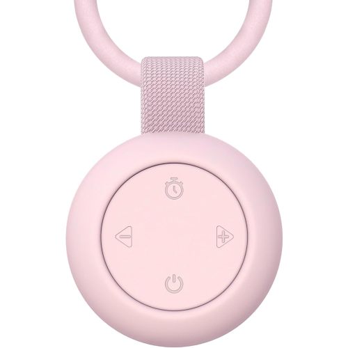 Portable Baby Sound Machine [White Noise for Babies Kids Adults][Timer Function][20 Soothing Sounds] 15 Hours Battery Life, Travel,Registry Gift,Shower,Clips on Baby Stroller.Pink