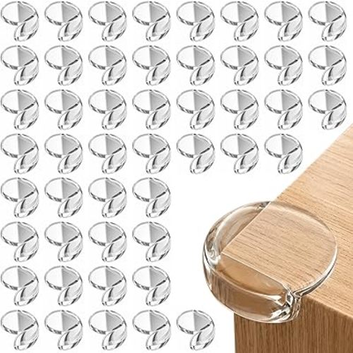 48 Pack Corner Protector for Baby, Clear Table Corner Protectors, Baby Proof Corners and Edges, Super Strong Adhesive, Corner Protectors for Furniture & Sharp Edges