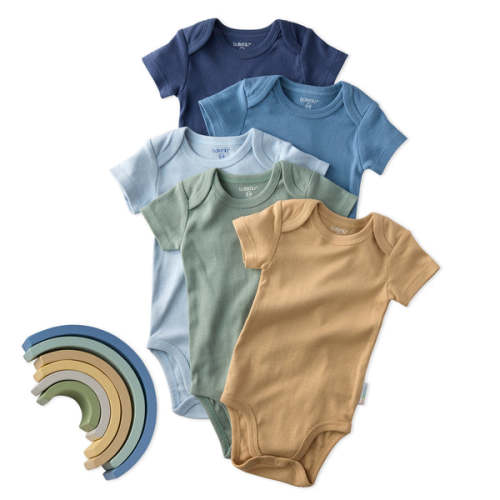 AVERY 5-Pack Short Sleeve Bodysuits - 3 to 6 mos