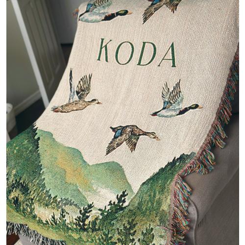 Custom Duck Baby Blanket Woodland Nursery Decor Baby Boy Blanket Gift Custom Baby Shower Gift Duck Hunting Nursery Bedding Boy Mallard Duck