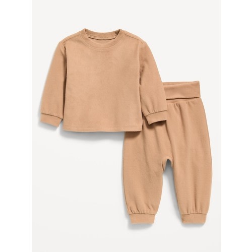 Cozy-Knit Long-Sleeve Top and Leggings Set for Baby