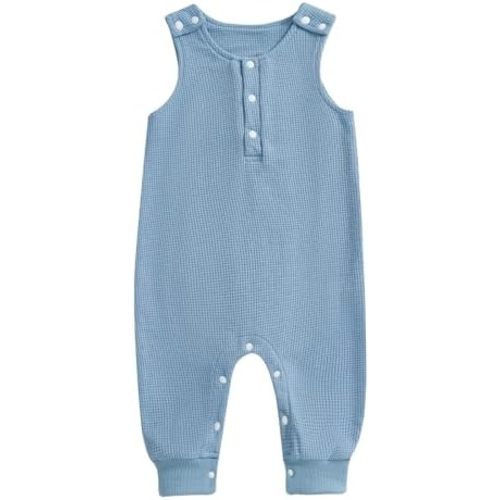 Kuriozud Newborn Infant Unisex Baby Boy Girl Clothes Button Romper Jumpsuit Basic One Piece Outfits