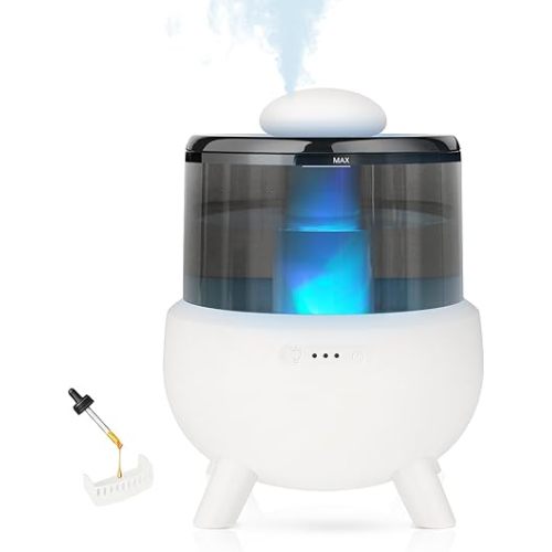 Humidifiers for Bedroom Baby 3 in 1 - Top Fill Baby Humidifier & Essential Oil Diffuser & Night Light, BPA-Free Cool Mist Air Humidifier for Kids Bedroom Nursery Plants Home