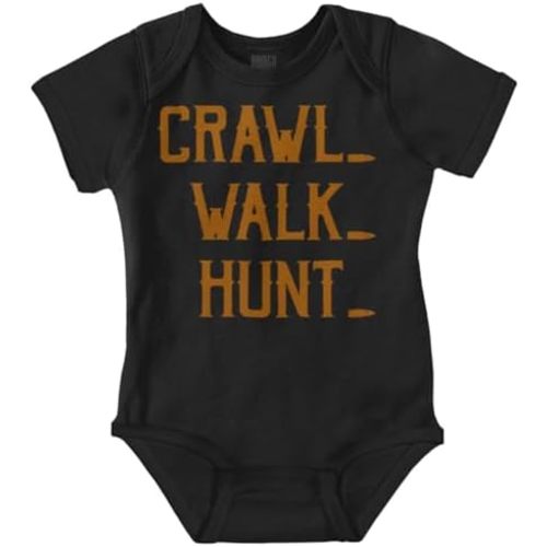 Brisco Brands Crawl Walk Hunt Hunting Life Baby Romper Boys or Girls
