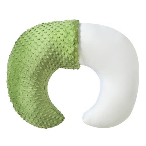 QUENESS Extra Large Nursing Pillow and Positioner, Breastfeeding, Bottle Feeding, Baby Sitting Support, Tummy Time Support for Baby Boys and Girls, Propping Baby Pillow (Sage)