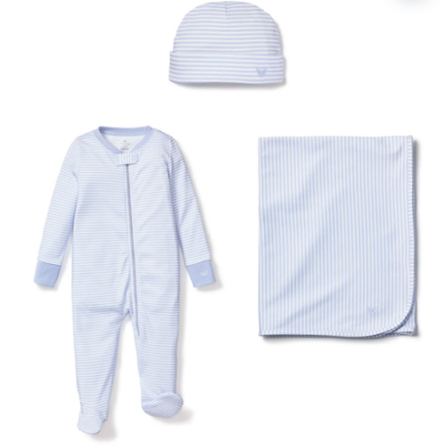 Welcome Home Baby Set in Blue Stripes