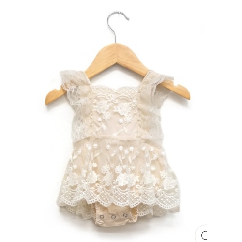 Everly Lace Romper in Ivory | Reverie Threads