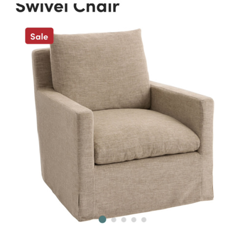 Brynn Feather Filled Swivel Chair - World Market MOCHA