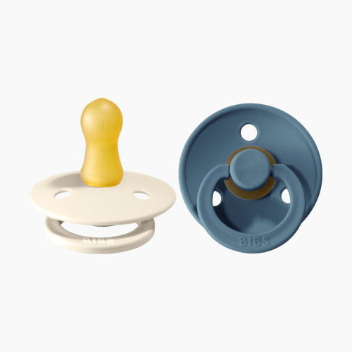 BIBS Natural Rubber Pacifier (2 Pack) - Ivory / Petrol, Size 1